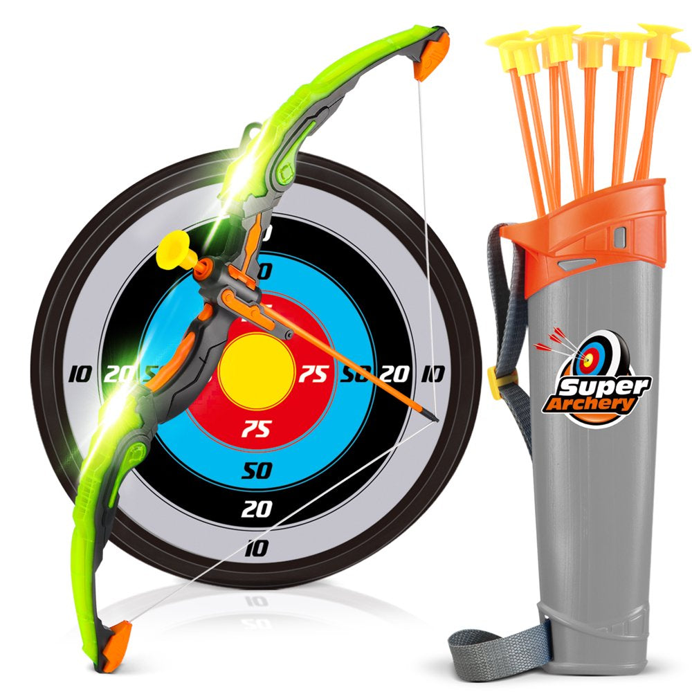 Dreamon Bow and Arrow for Kids with 10 Arrows 1 Quiver 1 Target Kid Archery Set Toys, Gifts for Boys Ages 5 to 12