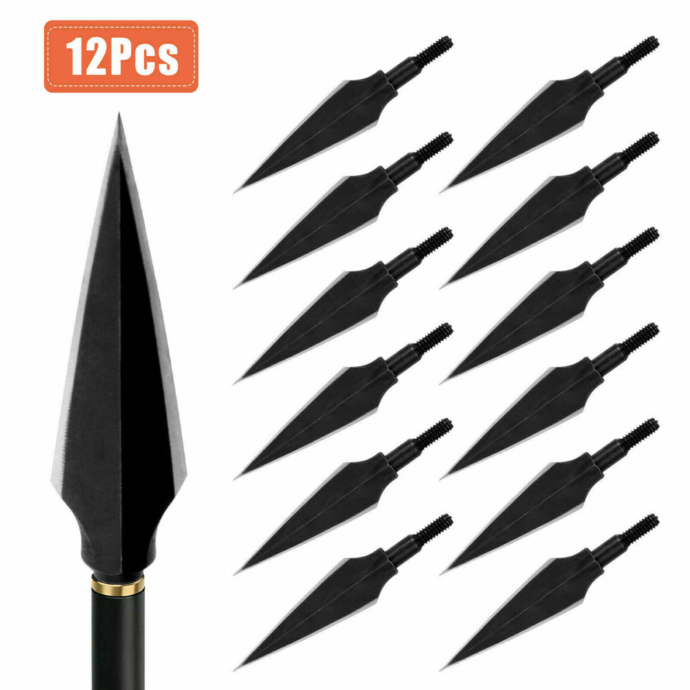 12X 150Gr Archery Arrowheads Hunting Tips Screw Points Crossbow Arrow Broadheads