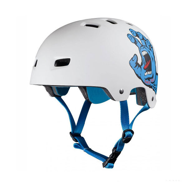 Bullet X Santa Cruz - Screaming Hand Helmet Skateboarding Small/Medium - White