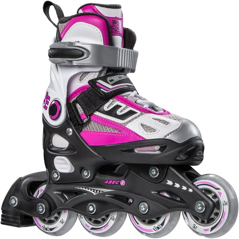 Kids Adjustable Inline Skates for Boys and Girls with Ankle Support Roller Skates