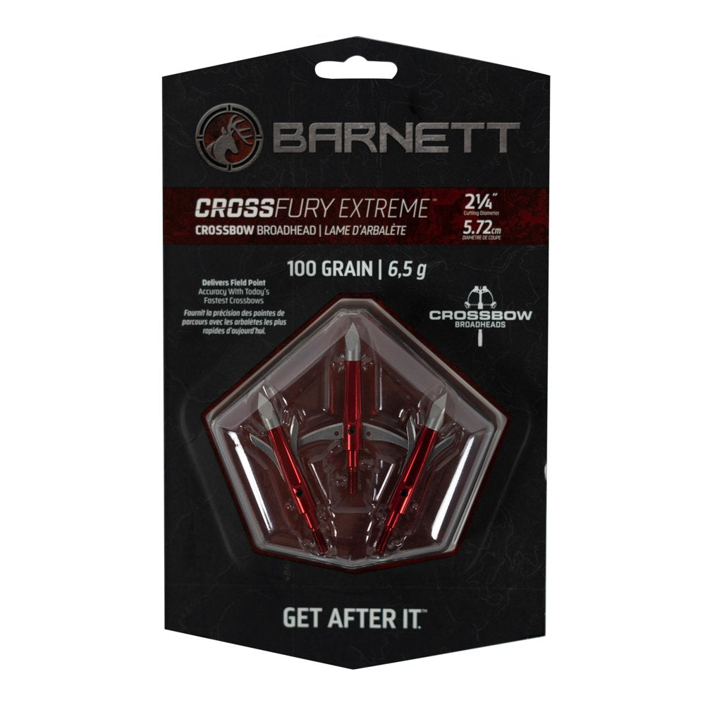 Barnett Outdoors Barnett Crossfury Xtreme 100 Gr Mechanical Broadhead, 3Pk