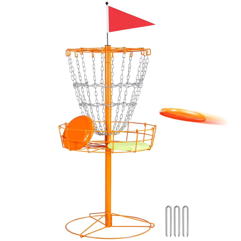 Alden Design 12-Chain Disc Golf Goal for Target Practice, Orange