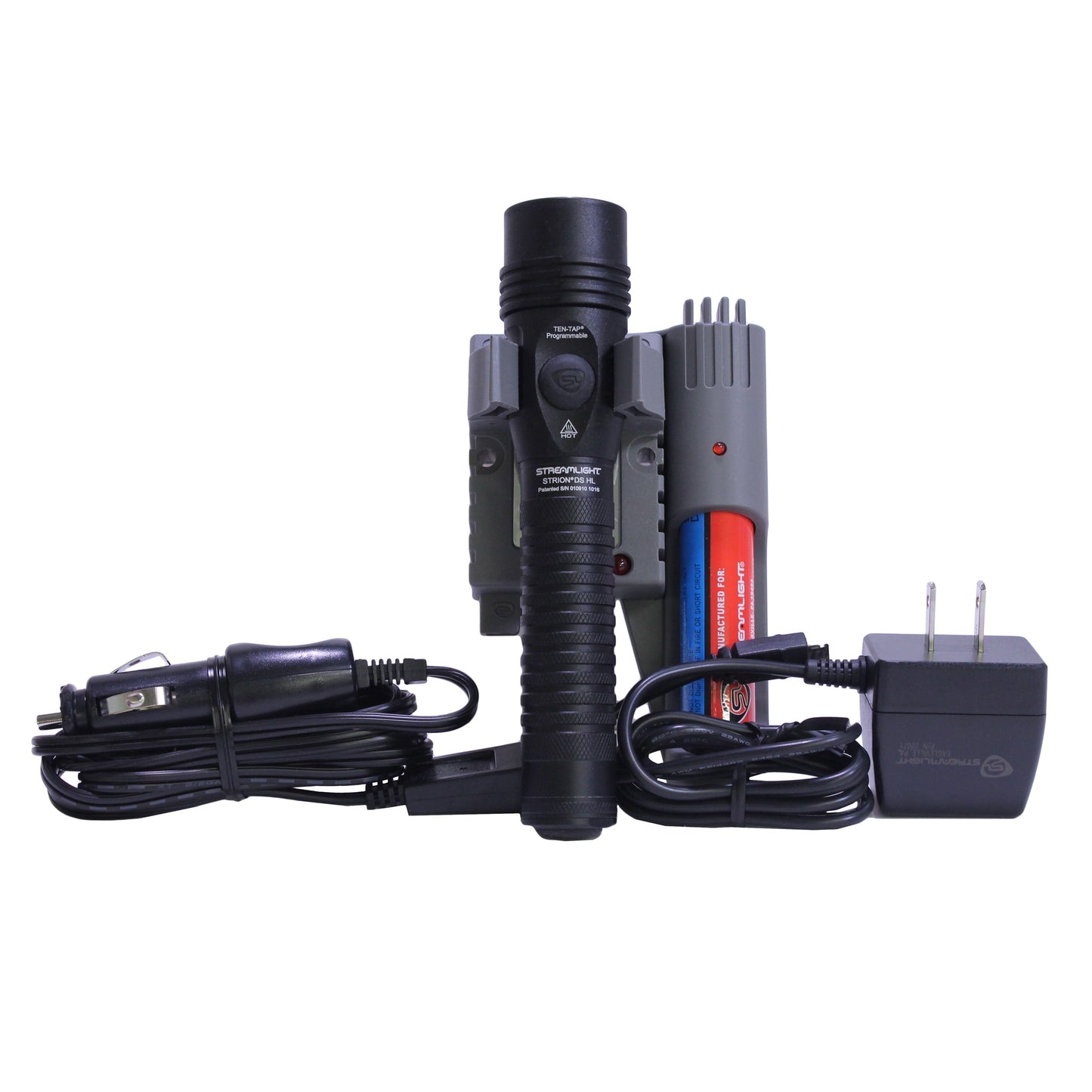 Streamlight Strion DS HL 700 Lumen LED Rechargeable Flashlightw/ 120/100 VAC / 12 VDC 'Piggyback' Charger - 74619