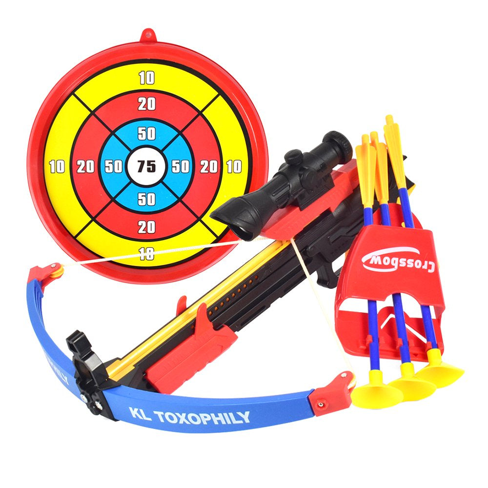 OUNONA Suction Cup Archery Bow and Arrows Toys Set Outdoor Fun Targets Shooting Game Kit with Plastic Telescope for Boys Girls Fun Plaything