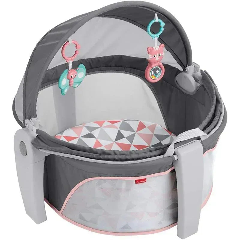 Fisher Price On-The-Go Baby Dome, Baby Girl Play Space & Napping Spot, Rosy Windmill