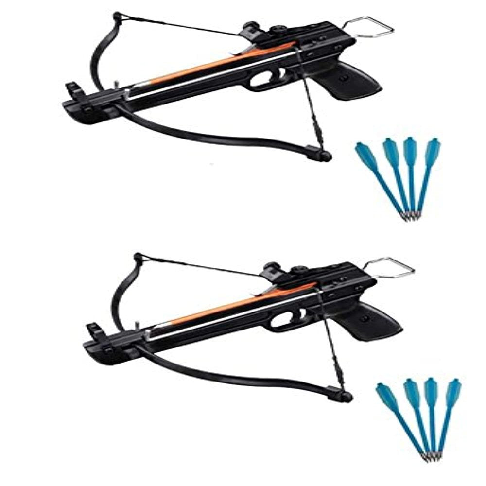 Lot of 2 New Hand Held Hunting Archery 50LB Pistol Crossbow Gun/With 10 Bolts