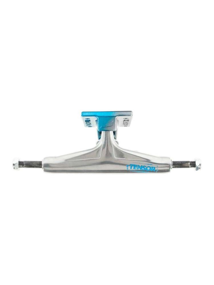 Tensor Aluminium Stencil Mirror Raw/Light Blue Fade Skateboard Trucks