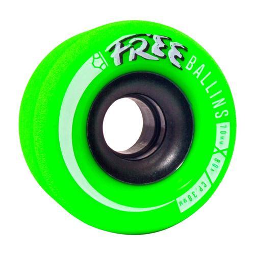 Omen Wheels Free Ballins 70mm 80A Green 4 Pack