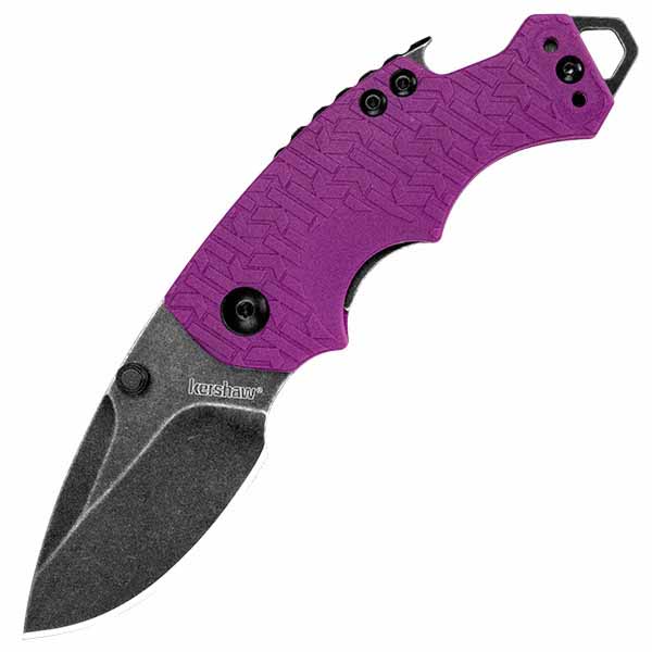 8700PURBW Shuffle Folding Knife with Black Wash, Purple