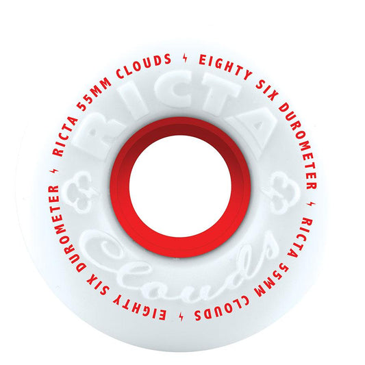 Ricta 55mm Clouds Red 86A Skateboard Wheels