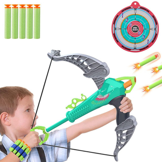 Bow and Arrow for Kids Archery Set for Kids with 5 Soft Bullets Target Indoor and Outdoor Toys for Kids Ages 3-8 Birthday Christmas Gifts for Boys Girls