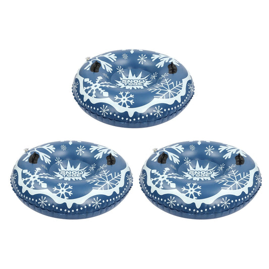 3pcs 40inch Snow Sleds PVC Lawn Sled Ski Circle Inflatable Sled 75-100kg