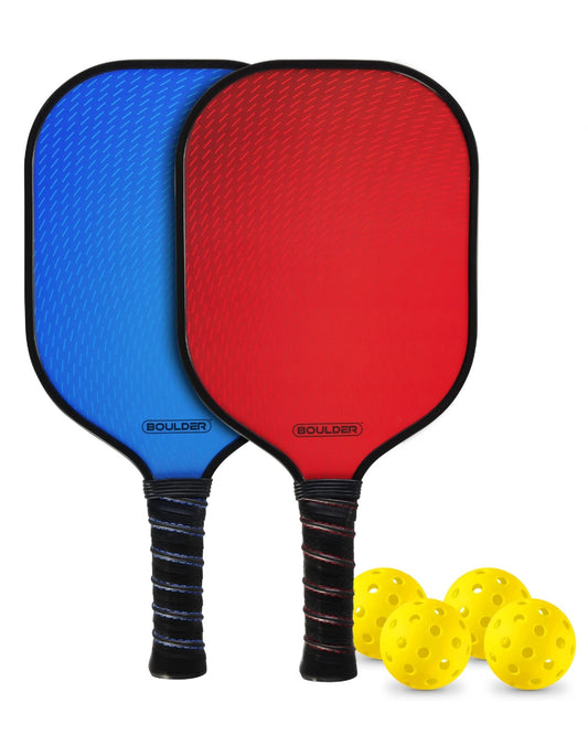 4 Paddles, 4 Balls, 2 Bags - Pickleball Set for All Ages & Venues