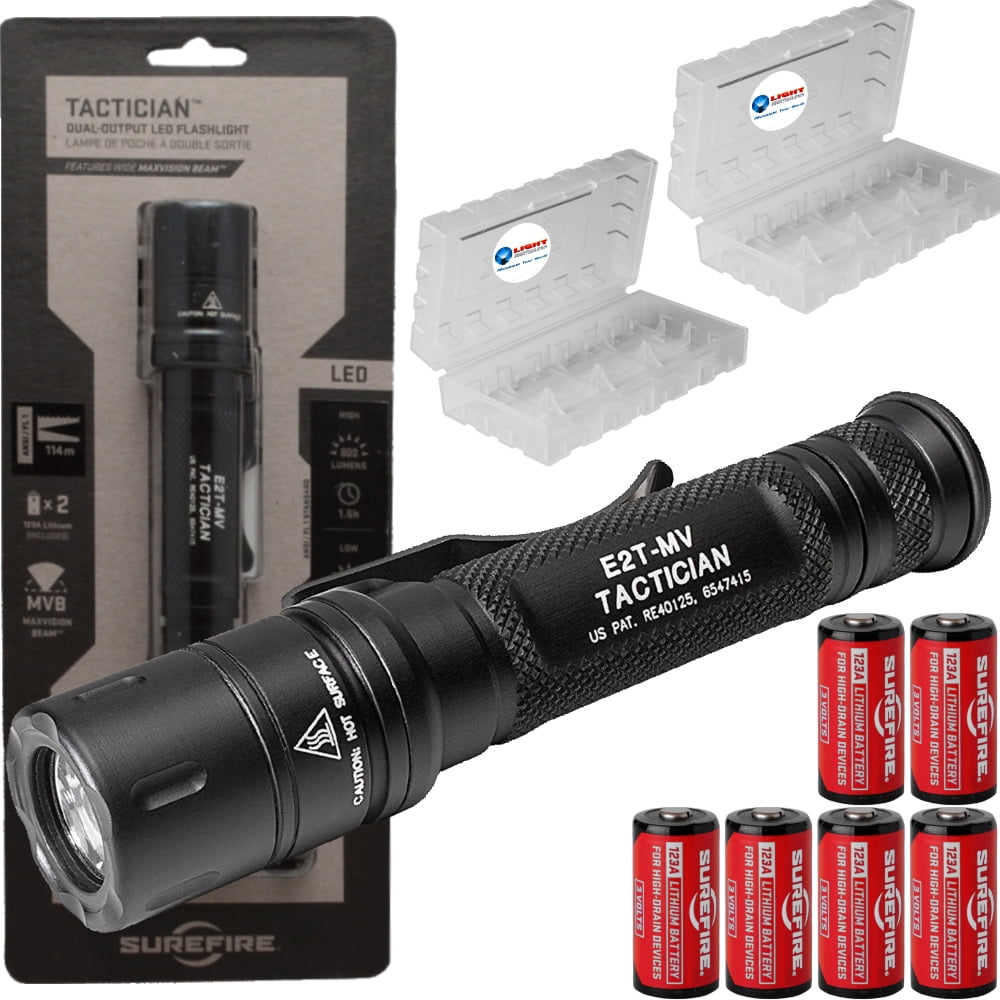 SureFire - Tactician MaxVision LED Flashlight E2T-MV w/ 6x CR123 & 2x batt boxes