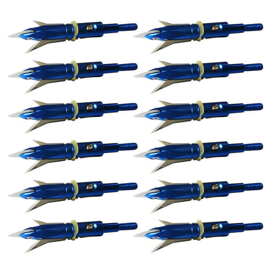 EROCK 12Pcs Hunting Broadheads 2.3" Cut Crossbow Compound Bow Arrowhead 100 Grain Tips
