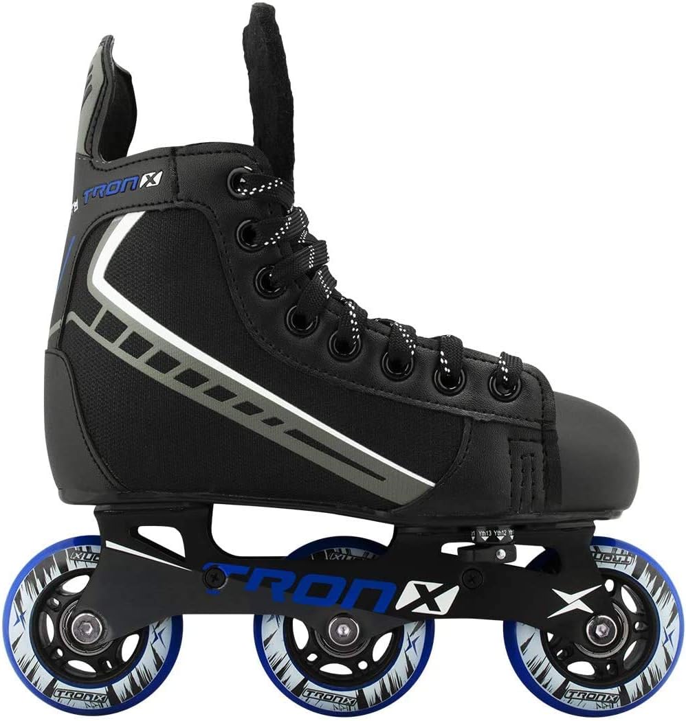 TronX Velocity Youth Children's Adjustable Inline Roller Hockey Skates Size 7-10