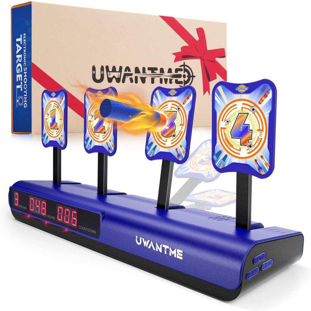 UWANTME Electronic Shooting Target, Auto Score Digital Target, Light Ideal Gift Toy for Kids