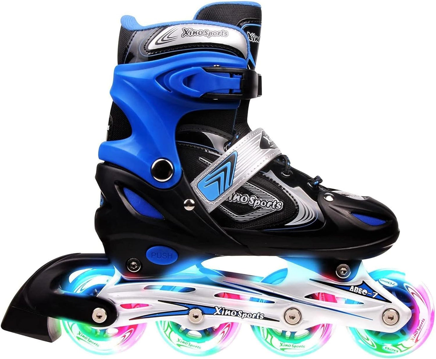 Kids Inline Skates for Girls & Boys - Adjustable Inline Skates with LED Illuminating Light Up Wheels - Youth Skates Can Be Used Indoors & Outdoors