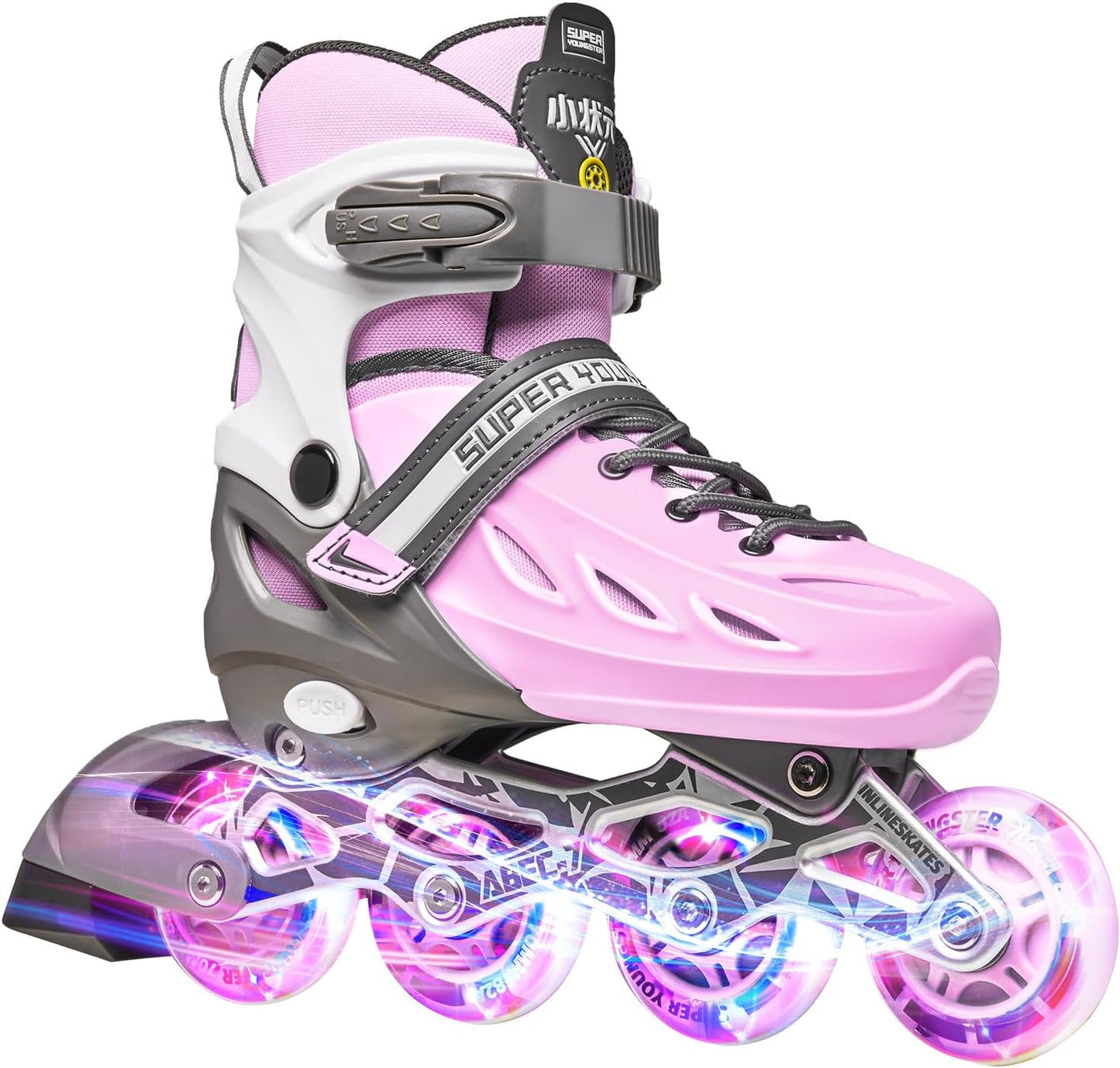 Adjustable Inline Skates for Boys Girls Ages 4-12 with Light Up Wheels, Roller Skates Blades for Youth Kids Indoor & Outdoor Beginners