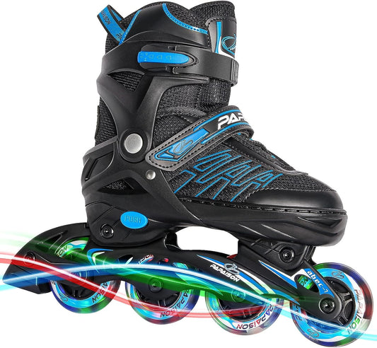 Adjustable Inline Skates for Kids and Adults, Roller Skates with Featuring All Illuminating Wheels, for Girls and Boys, Men and Ladies