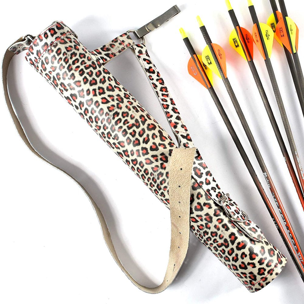 UNIVERSE ARCHERY Back Arrow Quiver | Genuine Cow Leather Arrow Holder | Traditional Handmade Quiver for Hunting & Archery Sports | Lightweight & Comfortable (43 X 8 Cm) (Black)