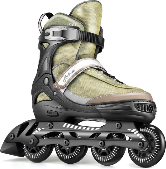 Hikole Inline Skates for Adults Men Women, Adjustable Breathable Blades Roller Skates, Performance Outdoor Inline Skates for Male Female, Beginners