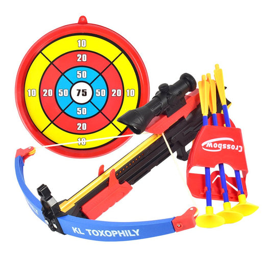 OUNONA Suction Cup Archery Bow and Arrows Toys Set Outdoor Fun Targets Shooting Game Kit with Plastic Telescope for Boys Girls Fun Plaything
