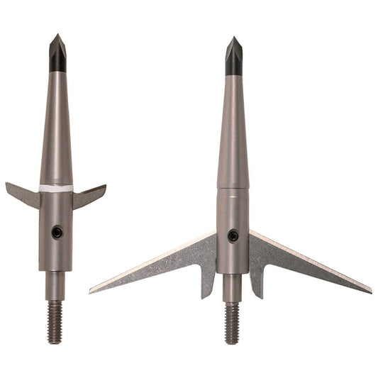 Crossbow Broadheads by Swhacker, 2-Blade 150 Grain 3" Cut, Includes (1) Practice Head 3 Count per Pack