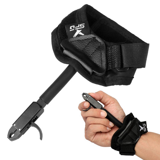 TSV Archery Compound Bow Release Aid Trigger, Adjustable Wrist Nylon Strap Compound Bow Quick Release Right Left Hand for Adult Youth Beginners Hunting Training