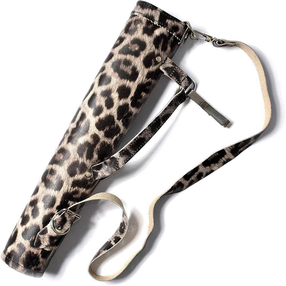 UNIVERSE ARCHERY Back Arrow Quiver | Genuine Cow Leather Arrow Holder | Traditional Handmade Quiver for Hunting & Archery Sports | Lightweight & Comfortable (43 X 8 Cm) (Black)