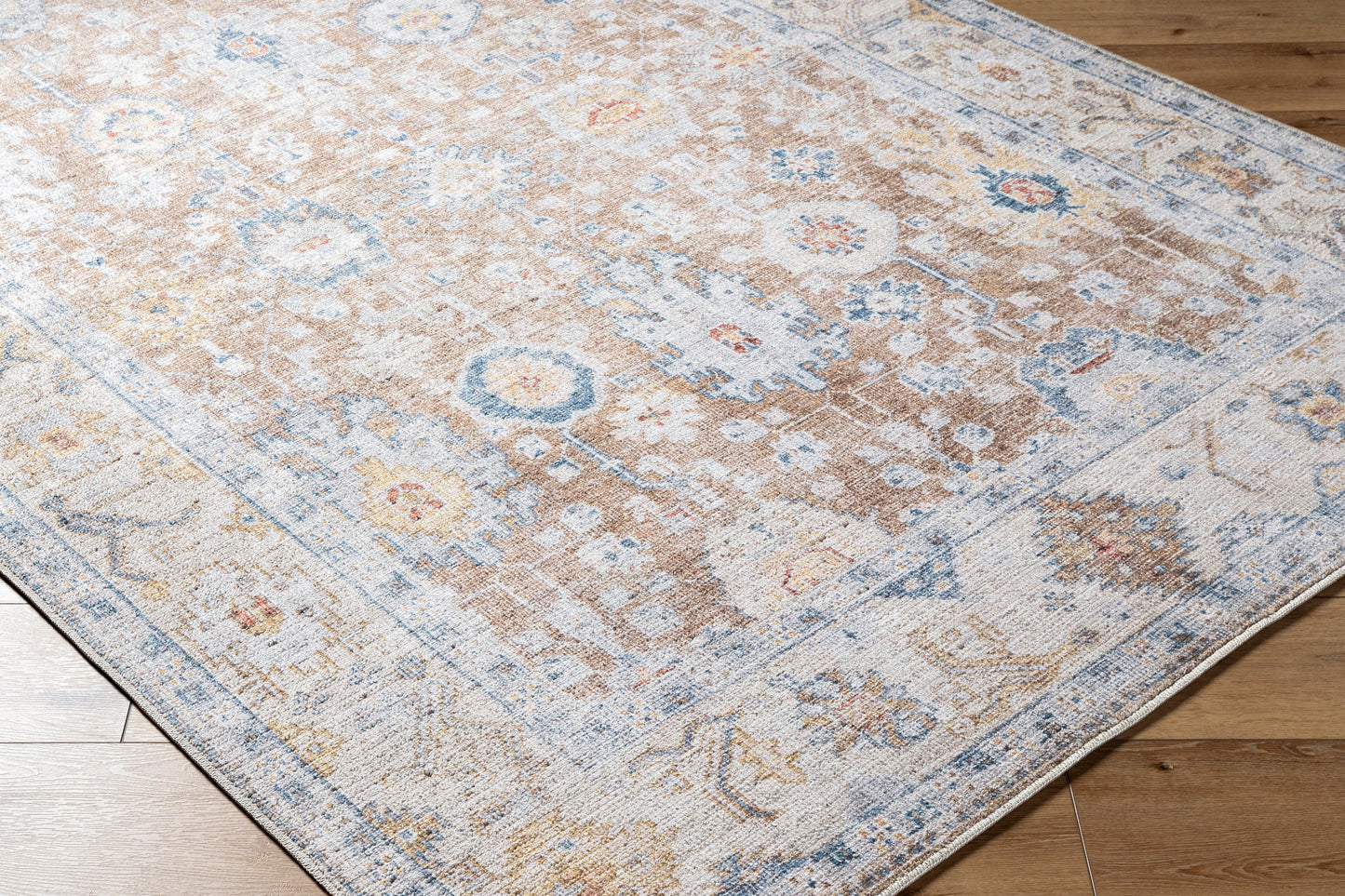 Marlon MLO-2307Rug- Mustard, Beige, Blue