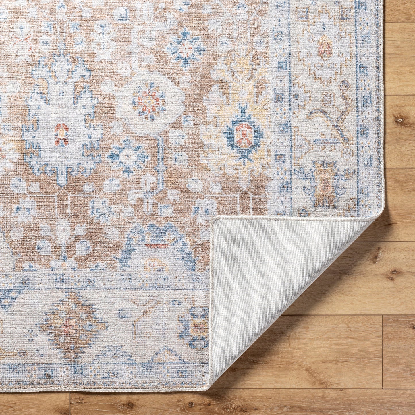 Marlon MLO-2307Rug- Mustard, Beige, Blue