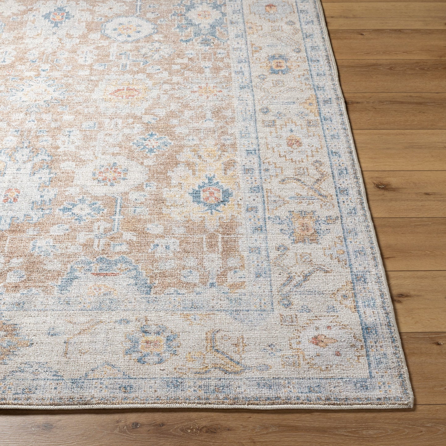 Marlon MLO-2307Rug- Mustard, Beige, Blue