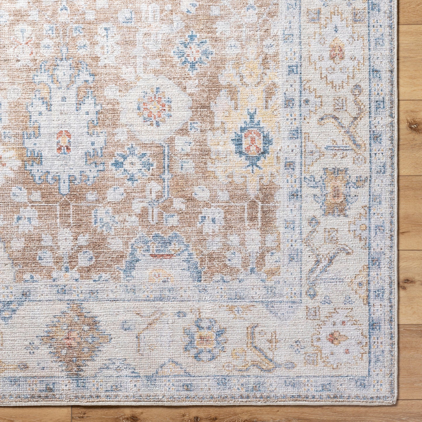 Marlon MLO-2307Rug- Mustard, Beige, Blue