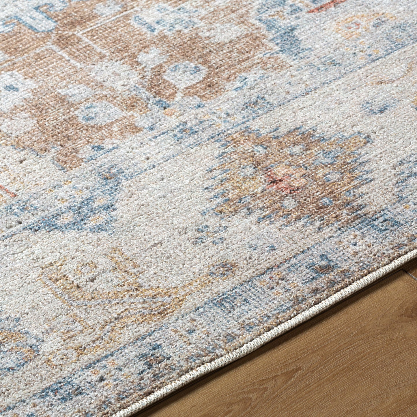 Marlon MLO-2307Rug- Mustard, Beige, Blue