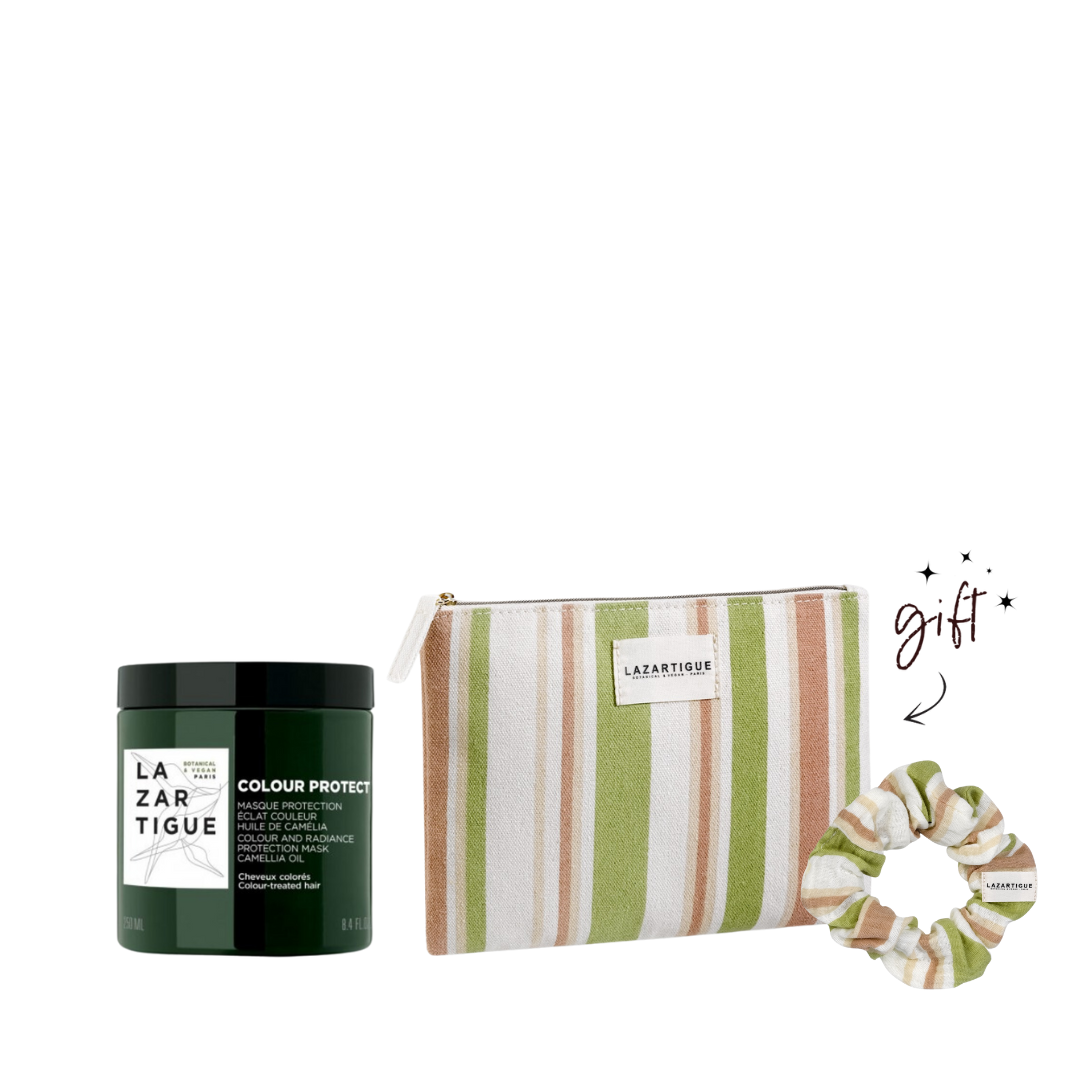 Lazartigue Colour Protect Hair Mask Bundle + Free Pouch + Free Scrunchie