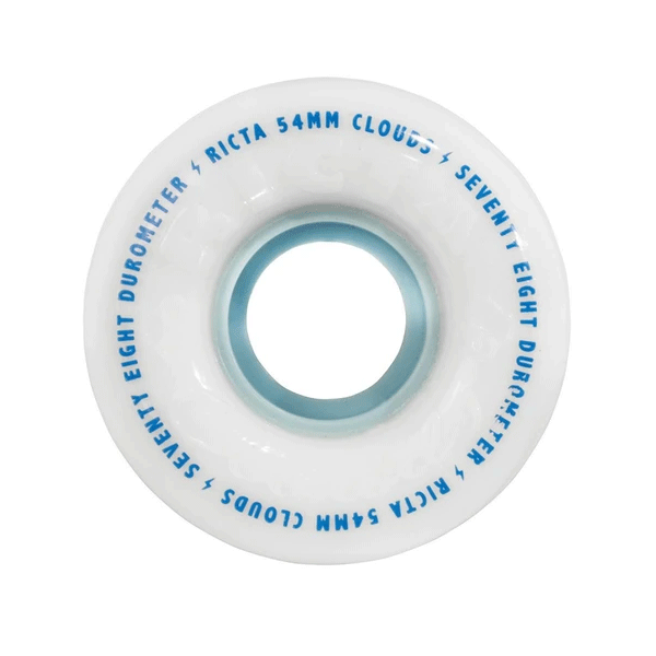 Ricta - Clouds 54mm 78a Skateboard Wheels - White/Blue